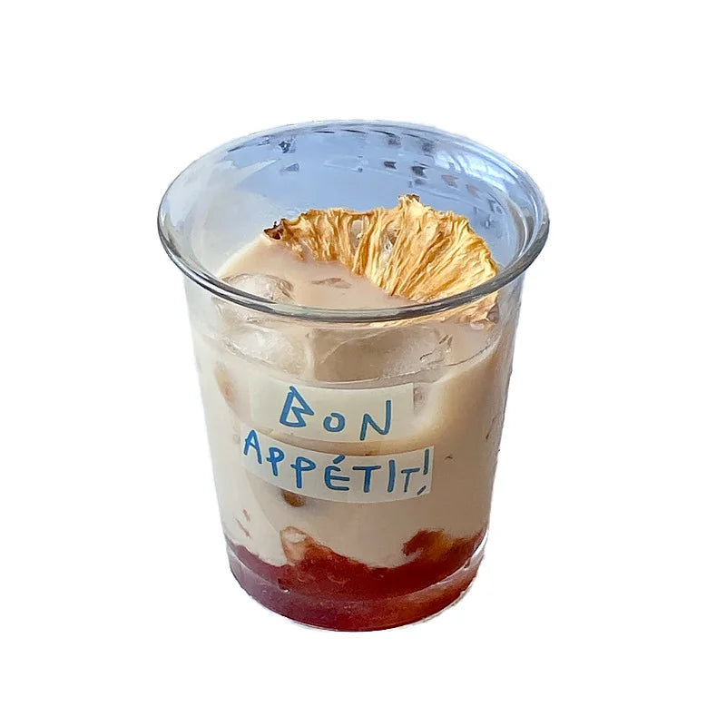 Modern Korean Glass Mug for Milk Tea & Coffee Cups for Cold Drinks for Household & Present Use