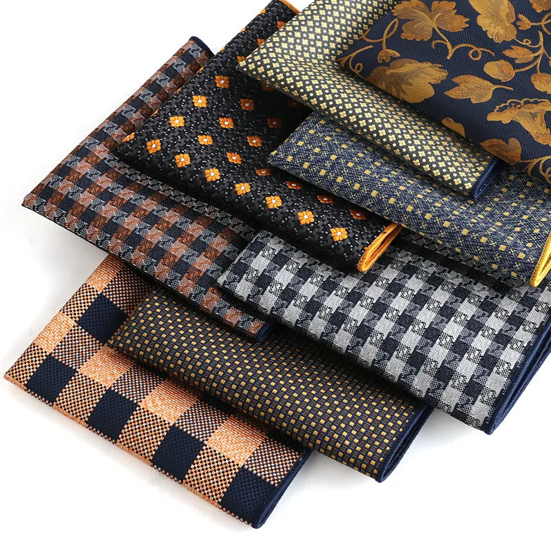 Wholesale Custom Private Label Men's Polyester Hanky Woven Pocket Square for Parties for Men's Accessories