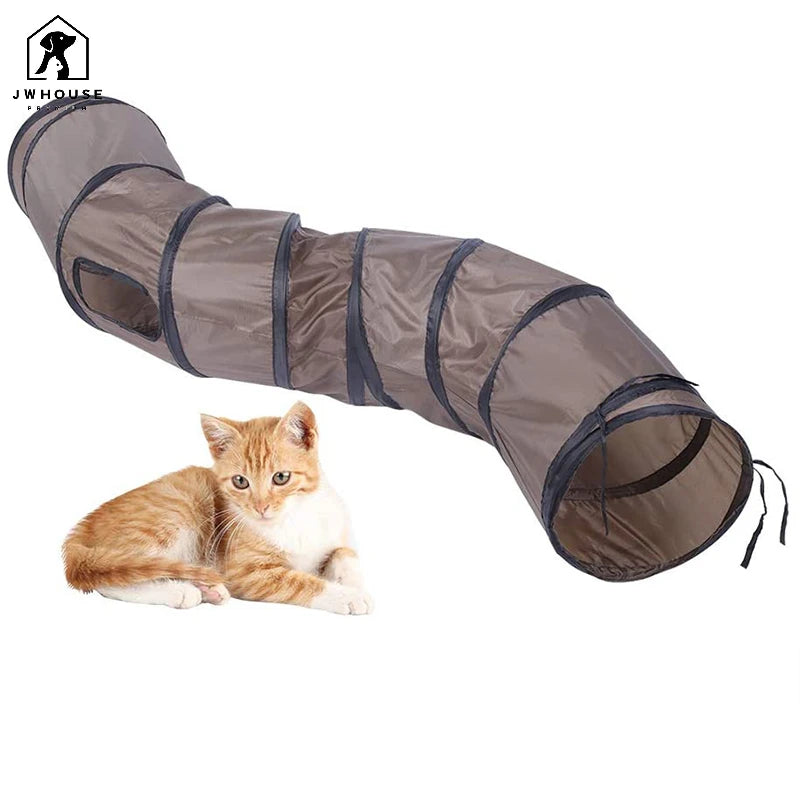 Foldable Cat Tunnel Rainbow Pet Tunnel Folding Dog Cat Play Tunnel Roll Toy Kitten Rabbit Toys Cat Cave Pet Supplies