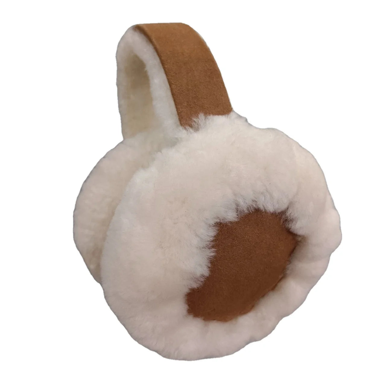 Sample Support Customizable Factory ODM Foldable Sheepskin Earmuff Plush Lamb Fur Winter Outdoor Ear Warmer for Ear Protection