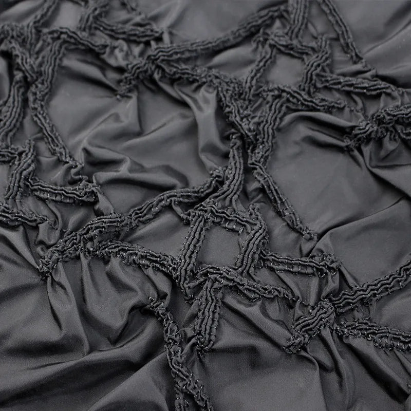 Polyester Embroidery Fabric for Bags-High Elastic Water & Wrinkle Resistant Home Textile Use