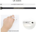 Recycled Custom Logo Plastic UK Ring Sizer White/Black 11.5cm 3D Printed Jewellery Measuring Tool