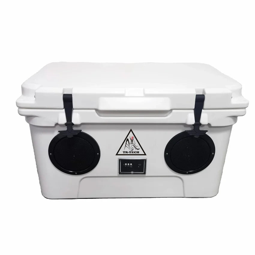 Multifunctional Large Capacity Wheeled Cooler Box Portable 2W Audio Speaker RGB LED Lighting Waterproof Power Source Battery
