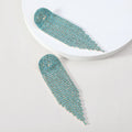 New Arrived Crystal Tennis Chain Wedding Earrings Bling Long Rhinestone Geometric Tassel Earrings for Gift
