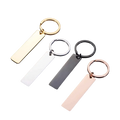 Stainless Steel Keychain Custom Blank Labels Personal Metal Key Chains Custom Metal Laser Engravable Souvenir Keychain Name Tag
