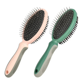 Factory Wholesale Custom Logo Double Sided Dog Massage Hair Brush Cat Pet Pin Grooming Brush