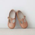 Round Toe T-Bar 1-6 Years Old Vintage British Style Uniform Princess Girls Children Shoes