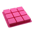 DIY Handmade BPA Free 9 Cavity 6X6CM Square Shape Silicone Soap Making Molds