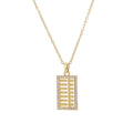 Wholesale Fashion Titanium Stainless Steel Rectangle Abacus Pendant Necklace Charm Women Choker Necklaces Jewelry Supplier