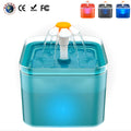 OEM Custom Automatic Cat Cordless Wireless Battery Operated Pet Water Fountain with LED Light and Water Level Window Quiet Pump