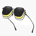 New 3-in-1 Polarized Magnetic Sunglasses Clip on Anti Blue Light Optical With Prescription Polarized Night Vision Sunglasses