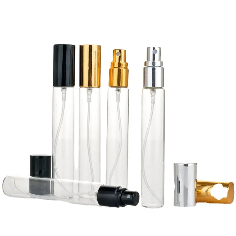 Yiwu Cosmetic clear Empty Bottles for Perfumes with Aluminum Cap Perfume Glass Bottle 15 ml Spray Bottle