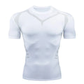 Compression Shirt Men's Elastic Quick Drying Running Basketball Short Sleeve Men T-shirt Sports Fitness Tights