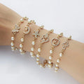 2025 Crystal Wholesale Fashion Cross 8-shaped Round Pearl Bracelet Multi Design Adjustable Bracelet
