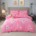 Cheap Pillowcase Pink Quilt Cover 100% Polyester Printing Bed Sheet Home Textile Duvet Cover Bedding Set