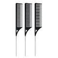 Hot Sale Custom Steel Pin Carbon Fiber Heat Resistant Teasing Rat Tail Combs