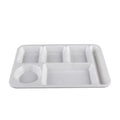 Wholesale Food Grade School Canteen and Cafeteria Serving Melamine Rectangular 6 Sections Compartment Plate