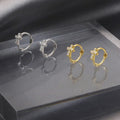 S925 Sterling Silver Diamond Cross Ear Buckle Female Simple Small Cold Wind Temperament Net Red Personality Ear Earrings