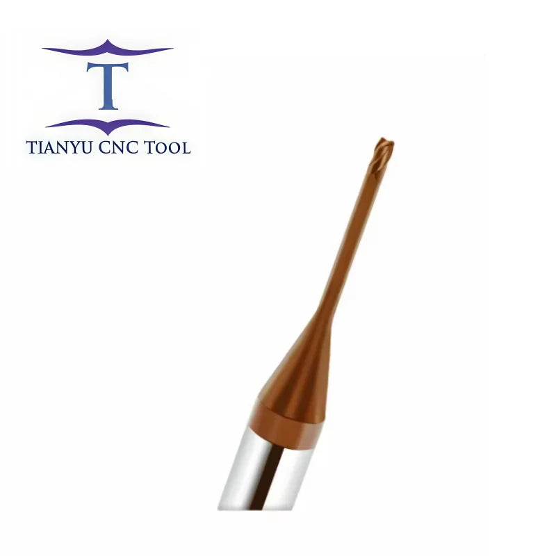 60HRC Tungsten Carbide High Precision Small Diameter Milling Cutter Long Neck Square Cutter 4 Flutes AlTin Coating OEM/ODM