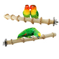 Set of 7 Bamboo Bird Station Toys with Rattan Ball for Parrot Chew Grab Play Wood Habitat Decorations for Cage for Pet Owners