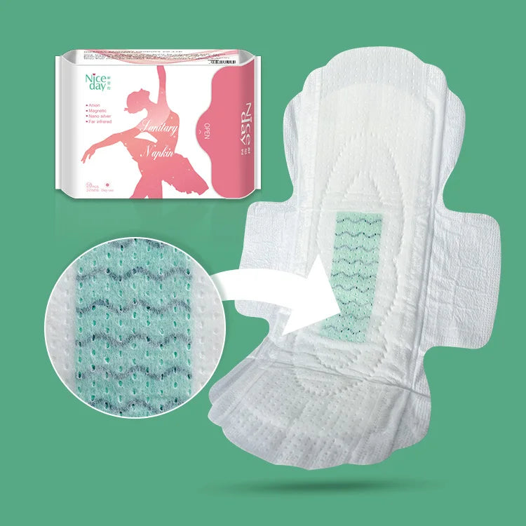 Niceday Feminine Sanitary Napkin Nice Day Negative Ions Panty Liners for Women Anion Sanitary Pads