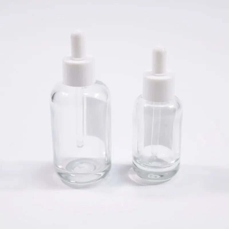 Custom Logo Luxury 30ml 50ml Cosmetic Skin Care Essential Oil Serum Dropper Bottle Screen Printing Frosted Glass Custom Color