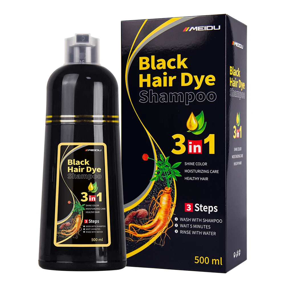 Meidu Hair color product beauty Wholesale Ammonia Free Magic Dye ginger herbal Natural Fast Black Hair dye Shampoo
