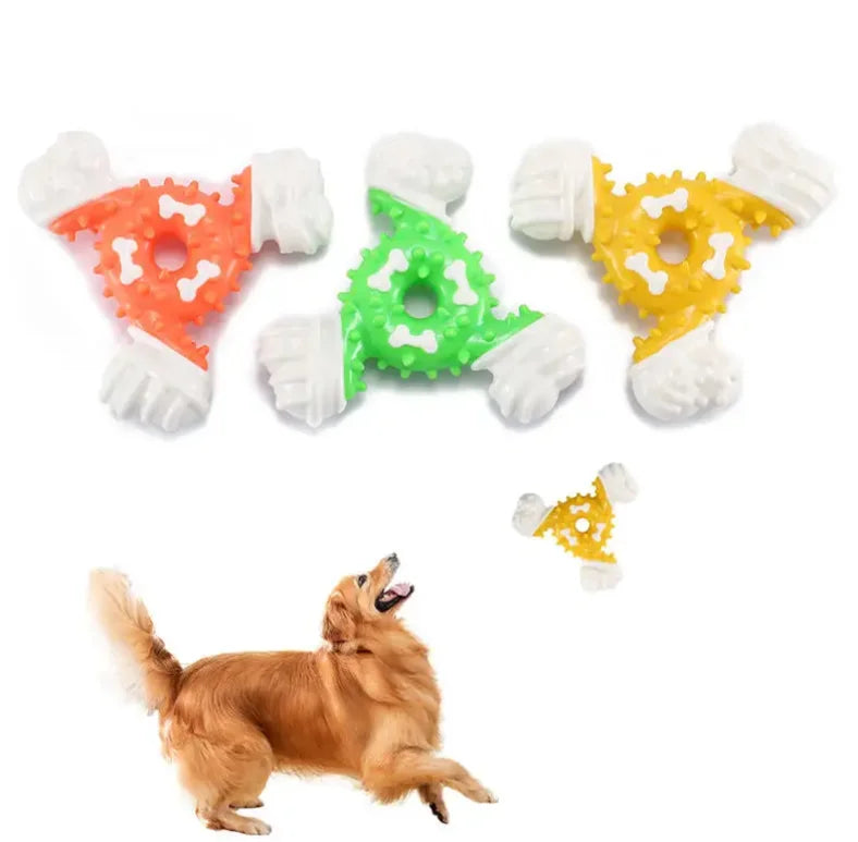 Small Animals Eco-Friendly Chew Toy Modern Y-Bone Shape Dog Bite Molar Stick Interactive Plastic & Rubber Dog Chew Toy