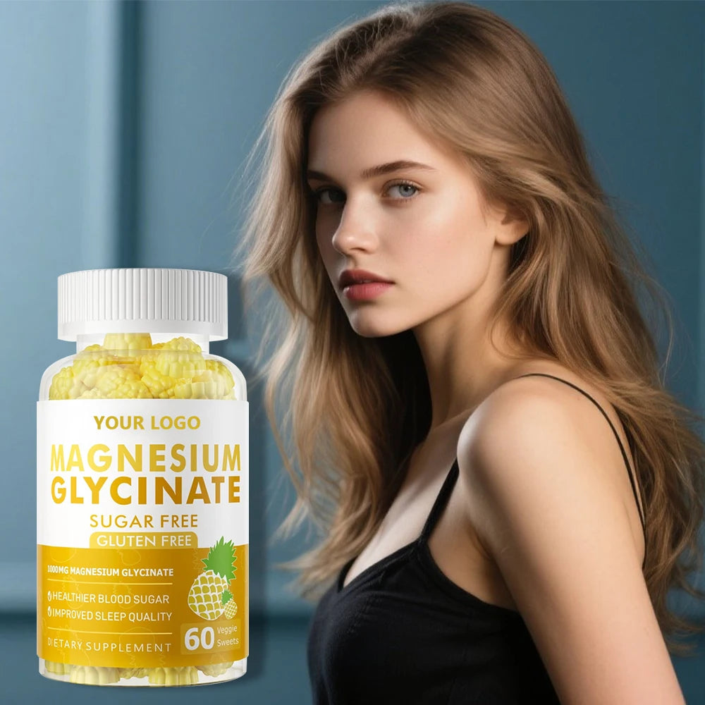 OEM/ODM Magnesium Glycinate Vitamin Gummy Candy Sugar-Free Chewable Gummies for Women & Men Vegan Immune Support