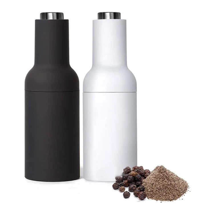 Bottle Shaped Gravity Salt and Pepper Grinder Adjustable Coarseness Automatic Electric Pepper Mill