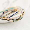Go2boho Adjustable Multicolor Crystal Faceted Beaded Bracelets for Women Handmade Dainty Minimalist Jewelry Gifts