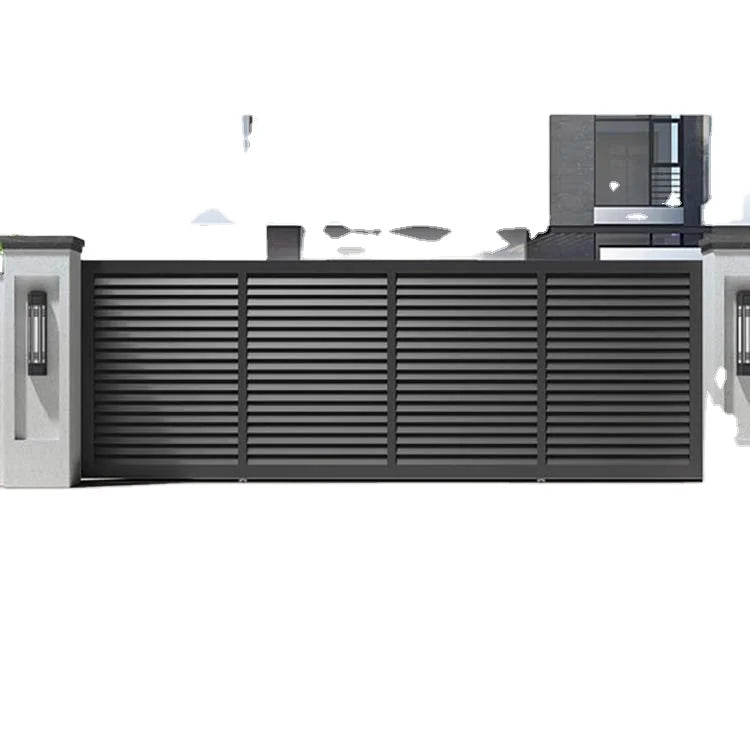Hot Sale Morden Privacy Estate Powder Coating Gates Automatic Electric Aluminum Driveway Sliding Gates for House & Garden