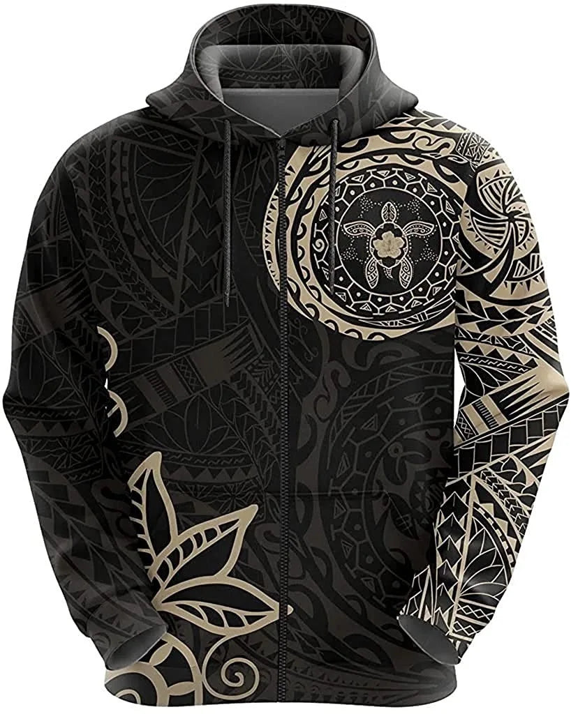 Men's Viking Mythology Hoodie WJH35 Streetwear Digital Print Pullover Fashion Leisure Nordic Warrior Sweatshirt for Adults
