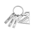 Factory Customized Metal Laser Engrave Stainless Steel Keychain for Father Mother's Day