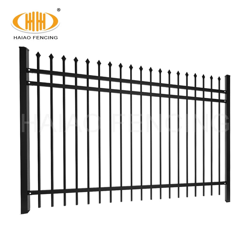HAIAO Durable Metal Steel Fence Panels 6ft X 8ft Iron Tube Balcony Fence for USA