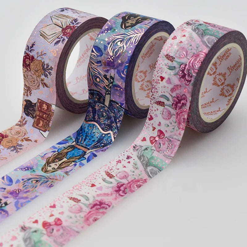 Custom PersonnalisÃ© Foil Stamping Japanese Sticker Rolls Washi Tape with Brand