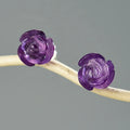 Lotus Fun Wholesale Price Natural Aquamarine Crystal Delicate Rose Flower 925 Sterling Silver Earrings for Women Fine Jewelry