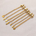 Stainless Steel 18k Gold 5cm Extended Tail Chains Lobster Clasps Connectors DIY for Jewelry Making Accessories Findings Bracelet
