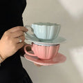 Factory Direct Sales High-value Coffee Cup Saucer INS Petal Ceramic Afternoon Tea Cup