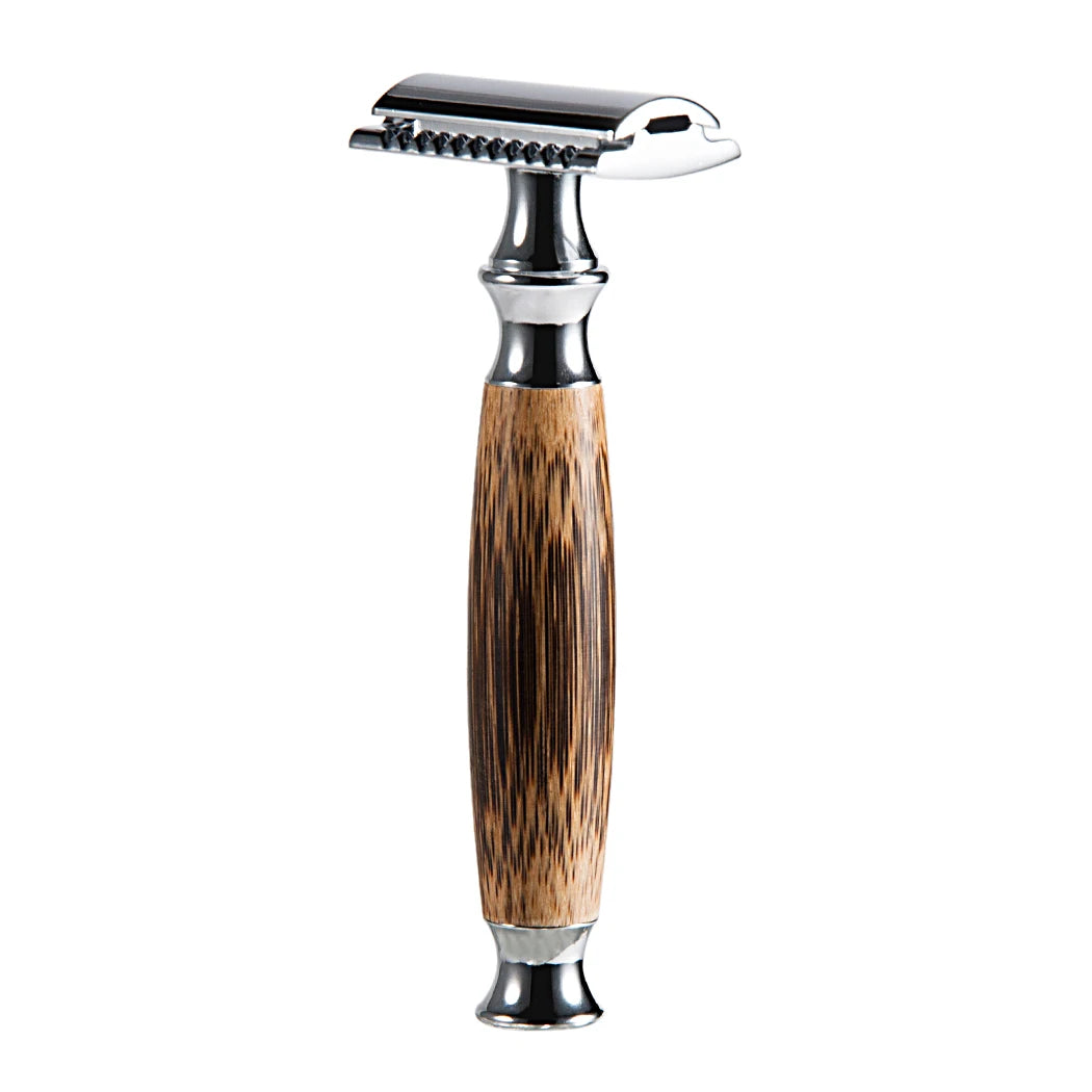 ZY Double Edge Safety Razor Bamboo Handle Eco Friendly Safety Razors Women Men Ladies Shaver Classic Wet Shaving razor Reusable