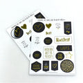 Custom Planner and Journal Decorative Sticker Sheet Personalized Gold Foil Kiss Cut Sticker Sheets