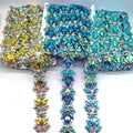In Stock Designs Crystal Transfer Applique Iron on Gem Crystal Motif Rhinestone Trims for Sint Maarten Carnival 2026