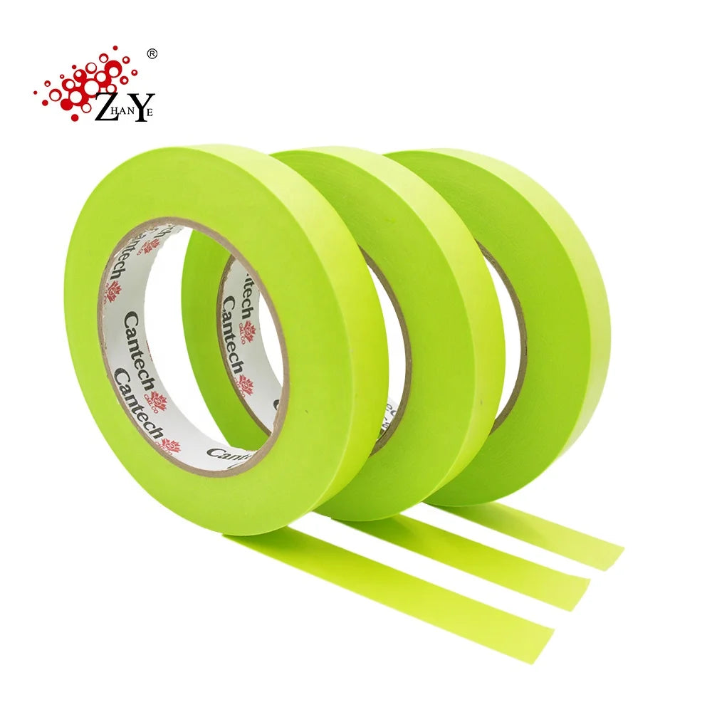 Car Adhesive Green Blue Cinta Maskingtape Automotris High Temperature Masking Tape Manufacturer