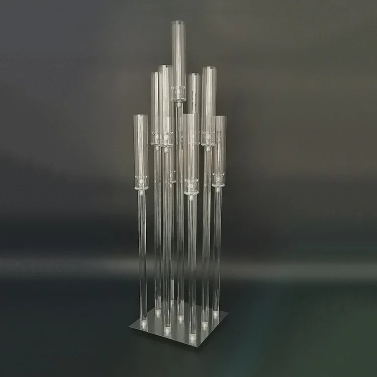 Centerpieces Stand Candlestick Wedding Table Decoration Candle Holders Acrylic Transparent