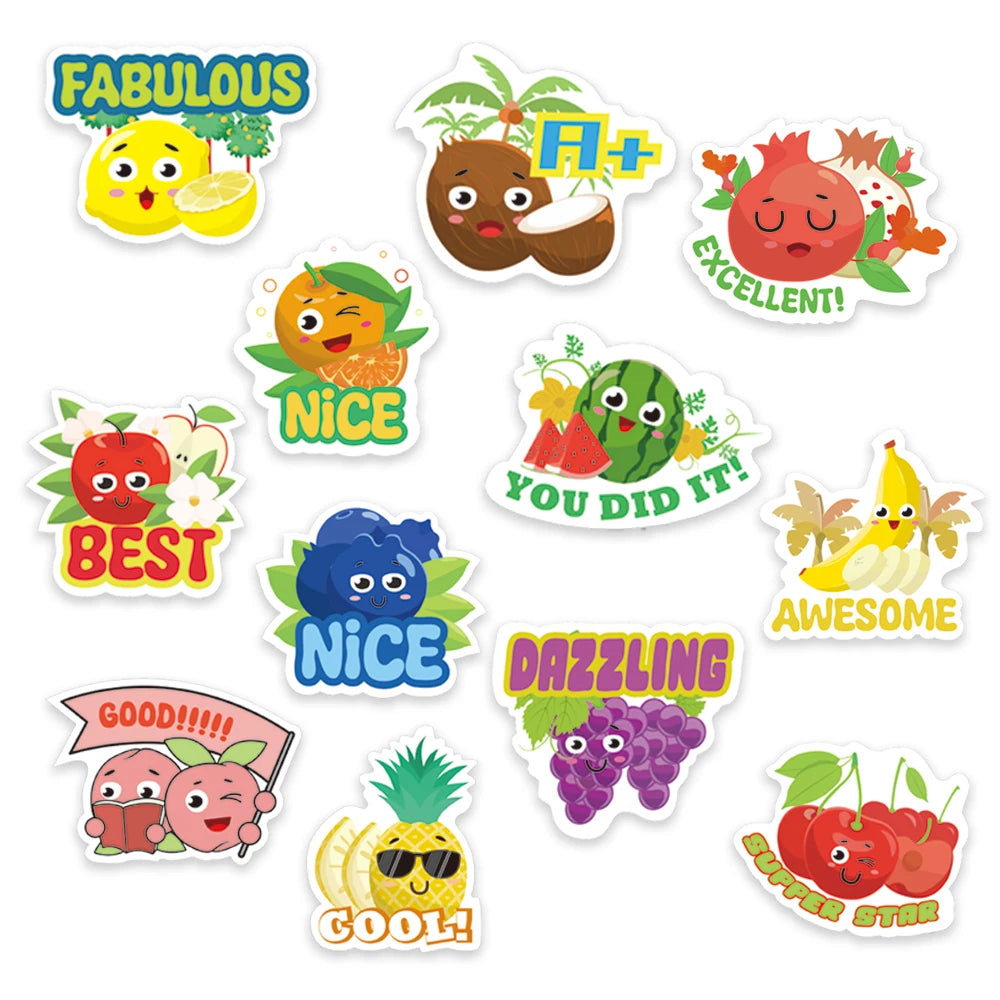 UV Printed Fruit Scent Scratch-off Cartoon Deco Sticker Adhesive Rub Scent Label