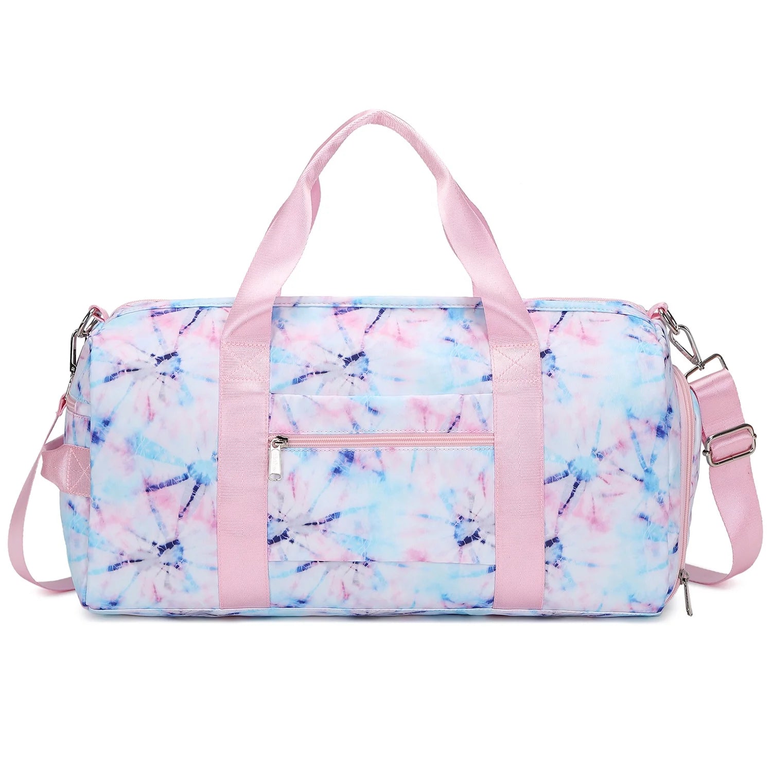 Travel Duffle Gym Bag for Women Girls Ladies Customized Tie Dye pink Duffle Bags Foldable Travel Luggage Bags on Sale
