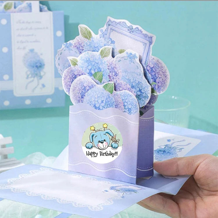 Gift Custom Sticker Printing Self Adhesive Label Sticker Happy Birthday Decorative Sticker for Gift