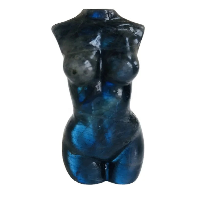 Wholesale Natural HealingLabradorite Woman Body Crystals Female Model Body