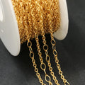 No Tarnish Gold Filled Oval Cable Chains Jewelry Making Permanent Bracelet Necklace Bulk Chain