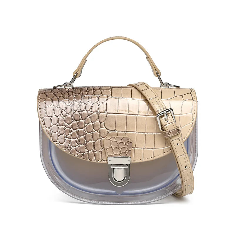 Sac Ladies Shoulder Bags Saddle Bag Top Handle Transparent Handbags for Women